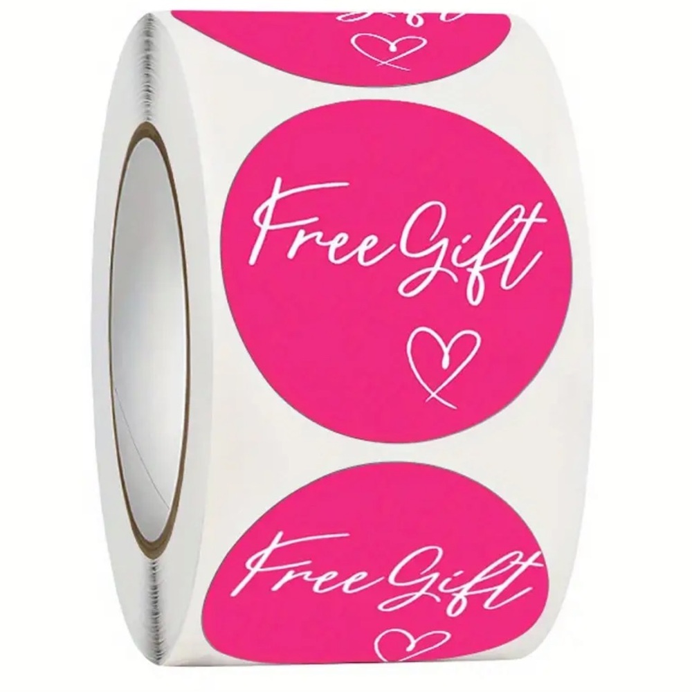 1roll Circular Free Gift Self Adhesive Stickers NWT
